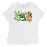 White st.patricks nurse life Ladies Tee - BarkalooDesign