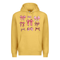 Antique Gold pink ribbons Premium Hoodie - MaliasSmallBusiness