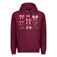 Burgundy pink ribbons Premium Hoodie - MaliasSmallBusiness