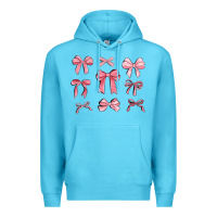 Ocean Blue pink ribbons Premium Hoodie - MaliasSmallBusiness