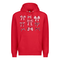 Red pink ribbons Premium Hoodie - MaliasSmallBusiness