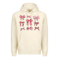 Sandshell pink ribbons Premium Hoodie - MaliasSmallBusiness