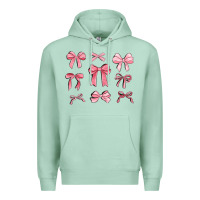 Seafoam pink ribbons Premium Hoodie - MaliasSmallBusiness