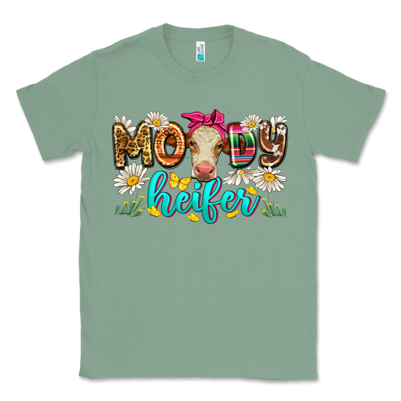 Moody Heifer Classic Tee by Zillion Design Studio | Teevron