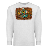 Oatmeal Heather cross backgraund Premium Sweatshirt - JahusDesignShop