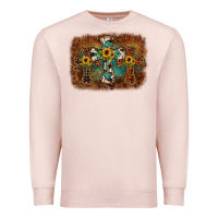 Pale Pink cross backgraund Premium Sweatshirt - JahusDesignShop