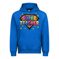 Cobalt super teacher with leopard Urban Hoodie - NancyCooperArtShop