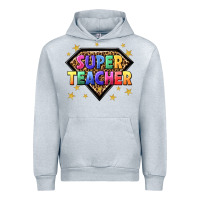 Heather Grey super teacher with leopard Urban Hoodie - NancyCooperArtShop