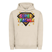 Pigment French Oak super teacher with leopard Urban Hoodie - NancyCooperArtShop