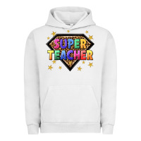 Pigment Lunar Rock super teacher with leopard Urban Hoodie - NancyCooperArtShop