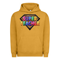 Pigment Peanut Butter super teacher with leopard Urban Hoodie - NancyCooperArtShop