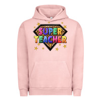 Pigment Salmon super teacher with leopard Urban Hoodie - NancyCooperArtShop