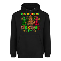 Black rocking around the christmas tree Heavyweight Hoodie - AdoDesignShop