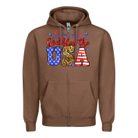 God Bless The Usa Zipper Hoodie | Teevron