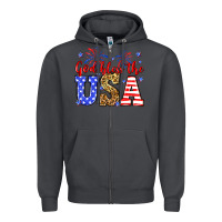 Smoke God bless the USA Zipper Hoodie - Neo Western