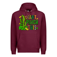 Burgundy cant pinch this with clovers Premium Hoodie - AdoDesignShop