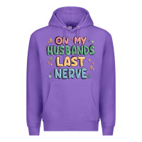 Purple on my husbands last last nerve Premium Hoodie - MaliasSmallBusiness