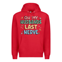 Red on my husbands last last nerve Premium Hoodie - MaliasSmallBusiness