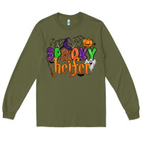 Army Green spooky heifer Long Sleeve Tee - Zillion Design Studio