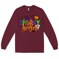 Burgundy spooky heifer Long Sleeve Tee - Zillion Design Studio