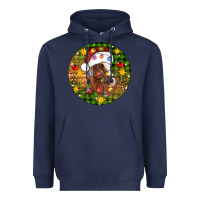 Navy Christmas horse Heavyweight Hoodie - Artiststas