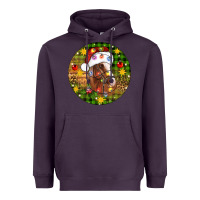 Plum Christmas horse Heavyweight Hoodie - Artiststas