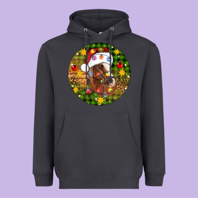 Christmas Horse Heavyweight Hoodie Designed By Artiststas