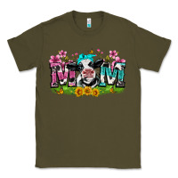 Army Green mom with cow Classic Tee - Zillion Design Studio