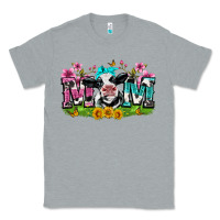 Heather Grey mom with cow Classic Tee - Zillion Design Studio
