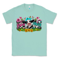 Seafoam mom with cow Classic Tee - Zillion Design Studio