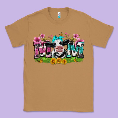 Mom With Cow Classic Tee Designed By Zillion Design Studio