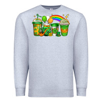 Heather Grey st patricks coffee Premium Sweatshirt - Jasminsmagicworld
