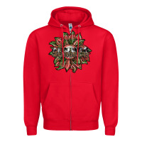 Red summer Zipper Hoodie - SublimationCraftShop