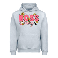 Heather Grey boss lady Urban Hoodie - MaliasSmallBusiness