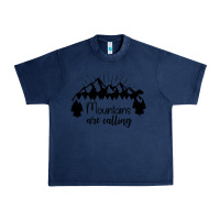 Navy Mountains Urban Heavy Tee - Unal Design
