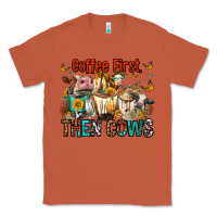 Copper Coffee First Then Cows Classic Tee - FaDigitalArtStudio