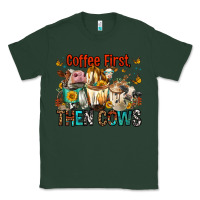 Sports Green Coffee First Then Cows Classic Tee - FaDigitalArtStudio