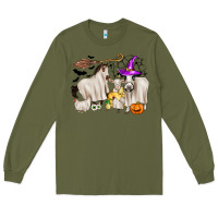Army Green halloween farm animals Long Sleeve Tee - Zillion Design Studio