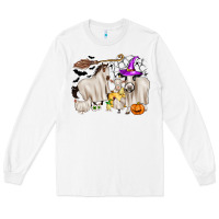White halloween farm animals Long Sleeve Tee - Zillion Design Studio