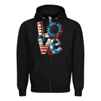 Black Love 4th of July Zipper Hoodie - CowGirlArtShop
