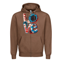 Chestnut Love 4th of July Zipper Hoodie - CowGirlArtShop
