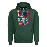 Love 4th Of July Zipper Hoodie | Teevron