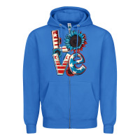 True Royal Love 4th of July Zipper Hoodie - CowGirlArtShop