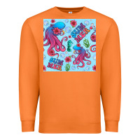 Carrot summer and octopus seamless pattern Premium Sweatshirt - BundleAndBundleShop