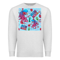 Summer And Octopus Seamless Pattern Premium Sweatshirt | Teevron