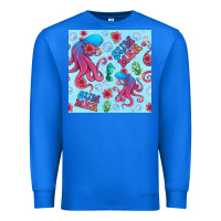 True Royal summer and octopus seamless pattern Premium Sweatshirt - BundleAndBundleShop