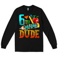 Black 6th grade dude Long Sleeve Tee - texasbilliewilder