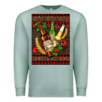 Seafoam beer bottles with mistletoe Premium Sweatshirt - AdoDesignShop