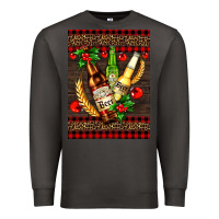 Smoke beer bottles with mistletoe Premium Sweatshirt - AdoDesignShop