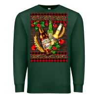Sports Green beer bottles with mistletoe Premium Sweatshirt - AdoDesignShop